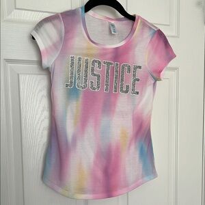 Justice Pink and Blue Short Sleeve Tee